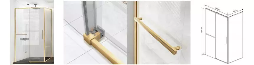 Душевой угол-ограждение «Vincea» Slim Soft VSR-1SS8015CLG 150/80 прозрачный/брашированное золото прямоугольный без поддона универсальный Душевой угол-ограждение «Vincea» Slim Soft VSR-1SS8015CLG 150/80 прозрачный/брашированное золото прямоугольный без поддона универсальный