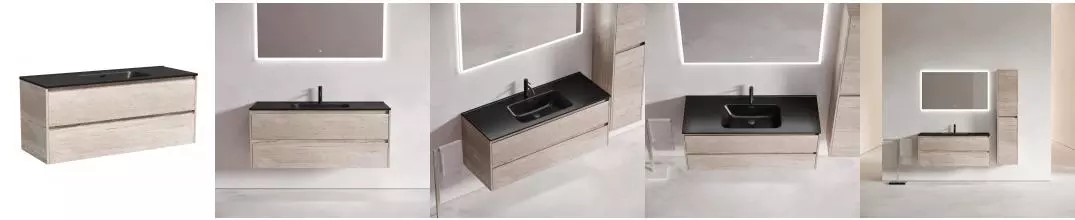 Тумба с раковиной «Sancos» Libra 120 (Element 121/46) подвесная дуб галифакс натуральный