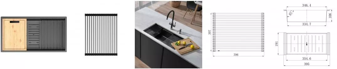 Мойка для кухни «Lemark» Tabaga 820 82/44 нержавеющая сталь графит Мойка для кухни «Lemark» Tabaga 820 82/44 нержавеющая сталь графит