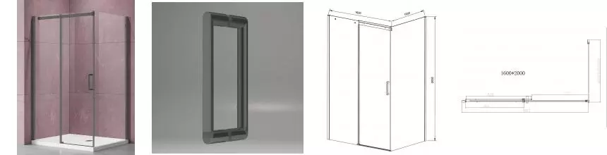 Душевой угол-ограждение «Vincea» Dice VSR-4D1016CLGM 160/100 прозрачный/вороненая сталь прямоугольный без поддона универсальный Душевой угол-ограждение «Vincea» Dice VSR-4D1016CLGM 160/100 прозрачный/вороненая сталь прямоугольный без поддона универсальный