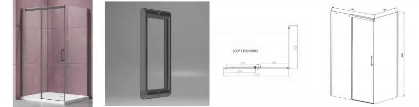 Душевой угол-ограждение «Vincea» Dice VSR-4D8011CLGM 110/80 прозрачный/вороненая сталь прямоугольный без поддона универсальный Душевой угол-ограждение «Vincea» Dice VSR-4D8011CLGM 110/80 прозрачный/вороненая сталь прямоугольный без поддона универсальный