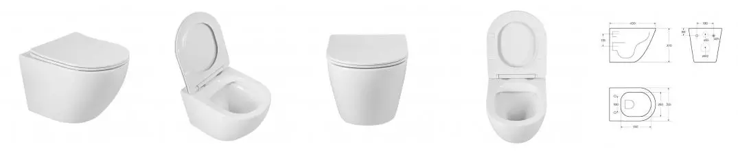 Подвесной унитаз безободковый «Belbagno» Sfera-R BB046CHR/SC белый с сиденьем дюропласт с микролифтом белое
