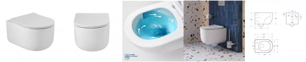 Подвесной унитаз безободковый «Belbagno» Soft-Tor BB084CH-TOR/SC белый с сиденьем дюропласт с микролифтом белое Подвесной унитаз безободковый «Belbagno» Soft-Tor BB084CH-TOR/SC белый с сиденьем дюропласт с микролифтом белое
