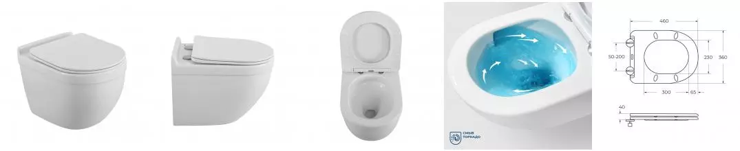 Подвесной унитаз безободковый «Belbagno» Senso-Tor BB017CH-TOR/SC белый с сиденьем дюропласт с микролифтом белое Подвесной унитаз безободковый «Belbagno» Senso-Tor BB017CH-TOR/SC белый с сиденьем дюропласт с микролифтом белое