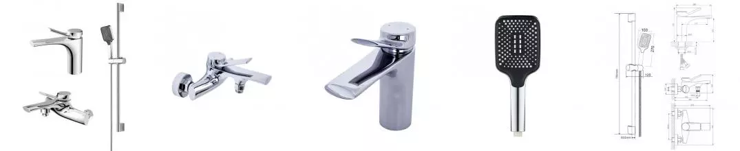 Комплект смесителей «Orange» Organic M27-711cr хром