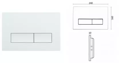 Кнопка смыва «Agger» APB0288 пластик белая Кнопка смыва «Agger» APB0288 пластик белая
