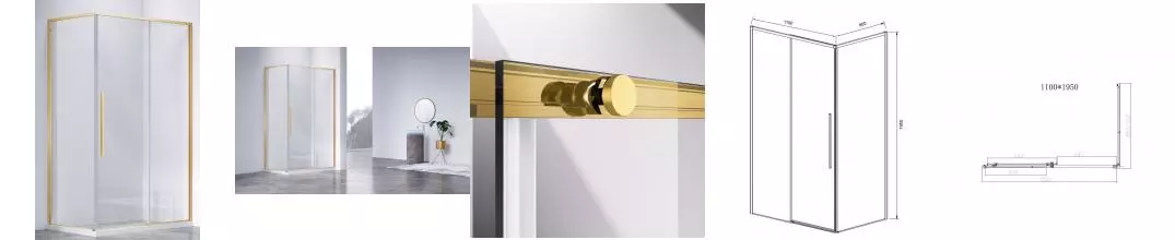 Душевой угол-ограждение «Vincea» Slim-N VSR-4SN8011CLG 110/80 прозрачный/брашированное золото прямоугольный без поддона универсальный Душевой угол-ограждение «Vincea» Slim-N VSR-4SN8011CLG 110/80 прозрачный/брашированное золото прямоугольный без поддона универсальный