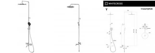 Душевая система «Whitecross» Y Y1234TOPCR хром