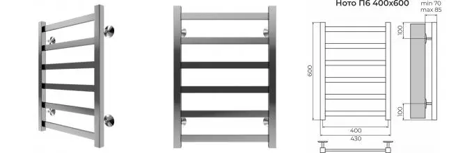 Водяной полотенцесушитель «Terminus» Ното П6 40/60 хром