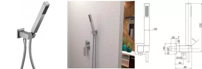 Душевой гарнитур «Paini» Grazia 21CR440 хром