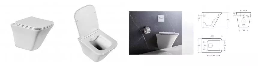 Подвесной унитаз безободковый «Belbagno» Marmi BB052CHR/BB132SC белый с сиденьем дюропласт с микролифтом белое Подвесной унитаз безободковый «Belbagno» Marmi BB052CHR/BB132SC белый с сиденьем дюропласт с микролифтом белое