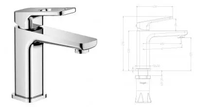 Смеситель для раковины «Raglo» R51.10 хром