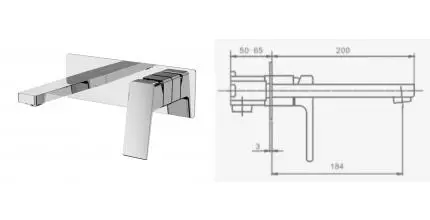 Смеситель для раковины «Raglo» R30.11 хром