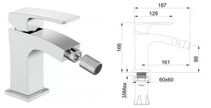 Смеситель для биде «Raglo» R01.50 хром