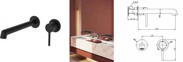 Смеситель для раковины «Raglo» R20.11.06 чёрный матовый Смеситель для раковины «Raglo» R20.11.06 чёрный матовый