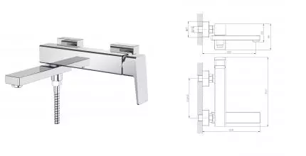 Смеситель для ванны с душем «Raglo» R30.30 хром