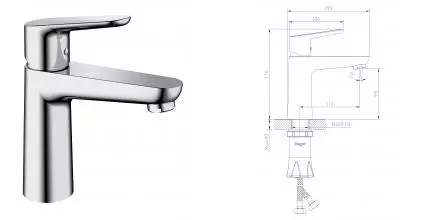 Смеситель для раковины «Raglo» R31.10 хром Смеситель для раковины «Raglo» R31.10 хром