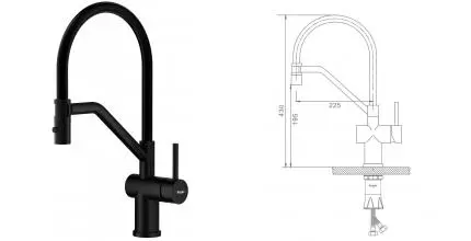 Смеситель для кухонной мойки «Raglo» R86.41.06 чёрный матовый