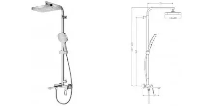 Душевая система «Raglo» R51.24 хром