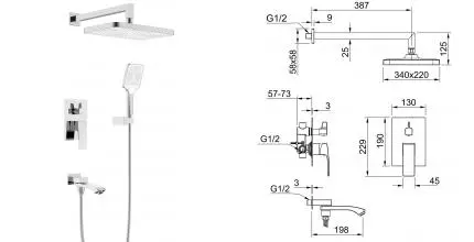 Душевая система «Raglo» R01.27 хром
