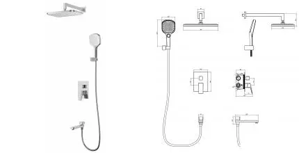 Душевая система «Raglo» R30.27 хром