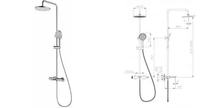 Душевая система «Raglo» R32.24 хром