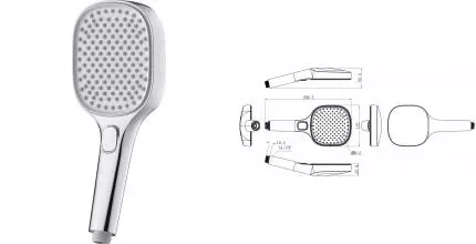 Ручная лейка «Raglo» R450.51 хром Ручная лейка «Raglo» R450.51 хром