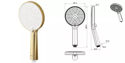 Ручная лейка «Raglo» R450.50.03 матовое золото