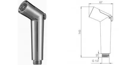 Ручная гигиеническая лейка «Raglo» R460.01 хром Ручная гигиеническая лейка «Raglo» R460.01 хром