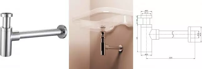 Сифон для раковины «Raglo» R600.20 хром