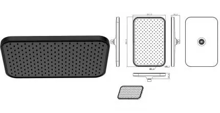 Верхний душ «Raglo» R451.51.06 чёрный матовый