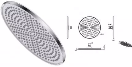 Верхний душ «Raglo» R451.50 хром