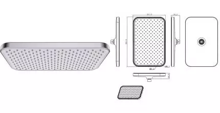 Верхний душ «Raglo» R451.51 хром