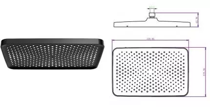 Верхний душ «Raglo» R451.52.06 чёрный матовый