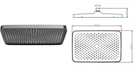 Верхний душ «Raglo» R451.52.09 графит