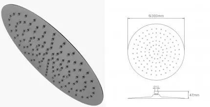 Верхний душ «Raglo» R451.56.09 графит