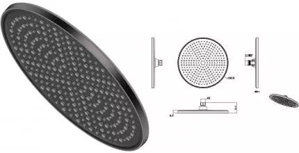 Верхний душ «Raglo» R451.50.09 графит