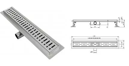 Душевой лоток «Raglo» 800 R650.80.05 боковой выпуск сатин Душевой лоток «Raglo» 800 R650.80.05 боковой выпуск сатин