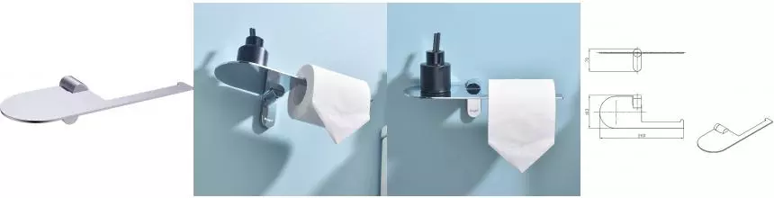 Держатель для туалетной бумаги «Raglo» R300.03 на стену хром