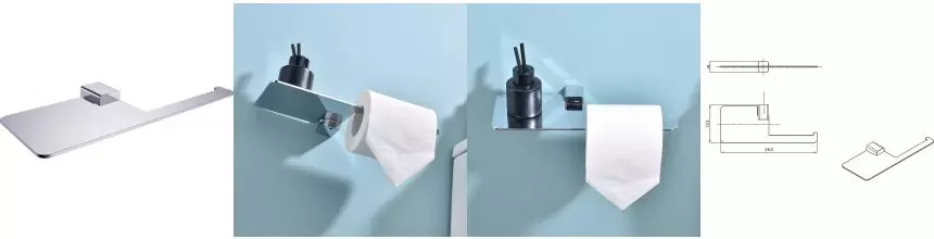 Держатель для туалетной бумаги «Raglo» R301.03 на стену хром