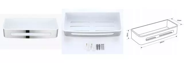 Полка в ванну «Raglo» R340.02 на стену хром