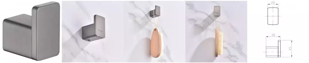 Крючок «Raglo» R301.05.09 на стену графит