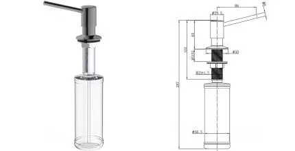 Встраиваемый дозатор для моющего средства «Raglo» R720.01.09 графит