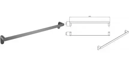 Полотенцедержатель «Raglo» R300.01.09 на стену графит