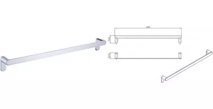 Полотенцедержатель «Raglo» R300.01 на стену хром