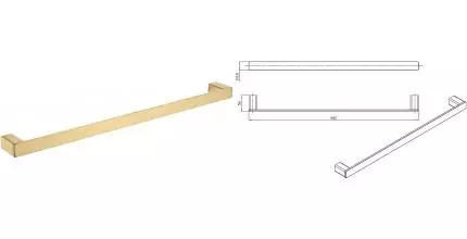 Полотенцедержатель «Raglo» R301.01.03 на стену матовое золото