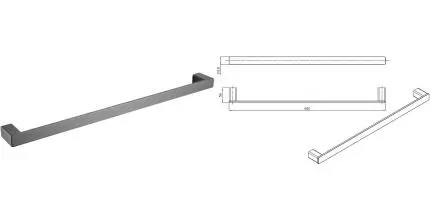 Полотенцедержатель «Raglo» R301.01.09 на стену графит
