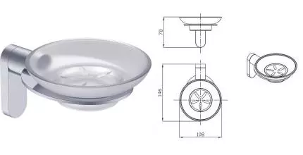 Мыльница «Raglo» R300.02 на стену хром