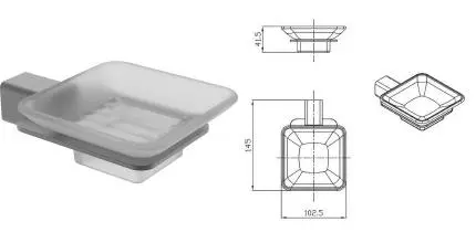 Мыльница «Raglo» R301.02.09 на стену графит