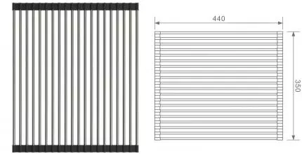 Ролл-мат «Raglo» R730.44.05 на кухонную мойку сатин